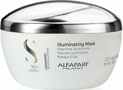 Alfaparf Milano Semi Di Lino Diamond Illuminating Μάσκα Μαλλιών για Λάμψη 200ml - Image 2